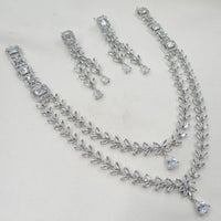 NAFJ Designer American Diamond Necklace Set