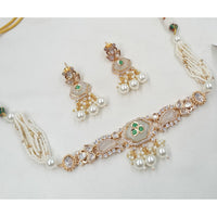 NAFJ Austrian Stone And Kundan Necklace Set