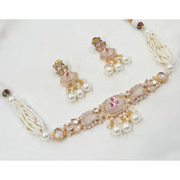 NAFJ Austrian Stone And Kundan Necklace Set