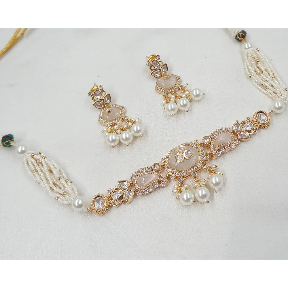 NAFJ Austrian Stone And Kundan Necklace Set