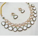 NAFJ Kundan Stone And Meenakari Necklace Set