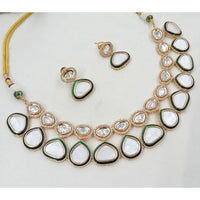 NAFJ Kundan Stone And Meenakari Necklace Set