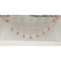 NAFJ Royal Crystal Stone And Pearl Designer Kan Chain