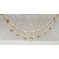NAFJ Royal Crystal Stone And Pearl Designer Kan Chain