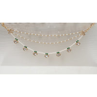 NAFJ Royal Crystal Stone And Pearl Designer Kan Chain