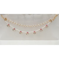 NAFJ Royal Crystal Stone And Pearl Designer Kan Chain