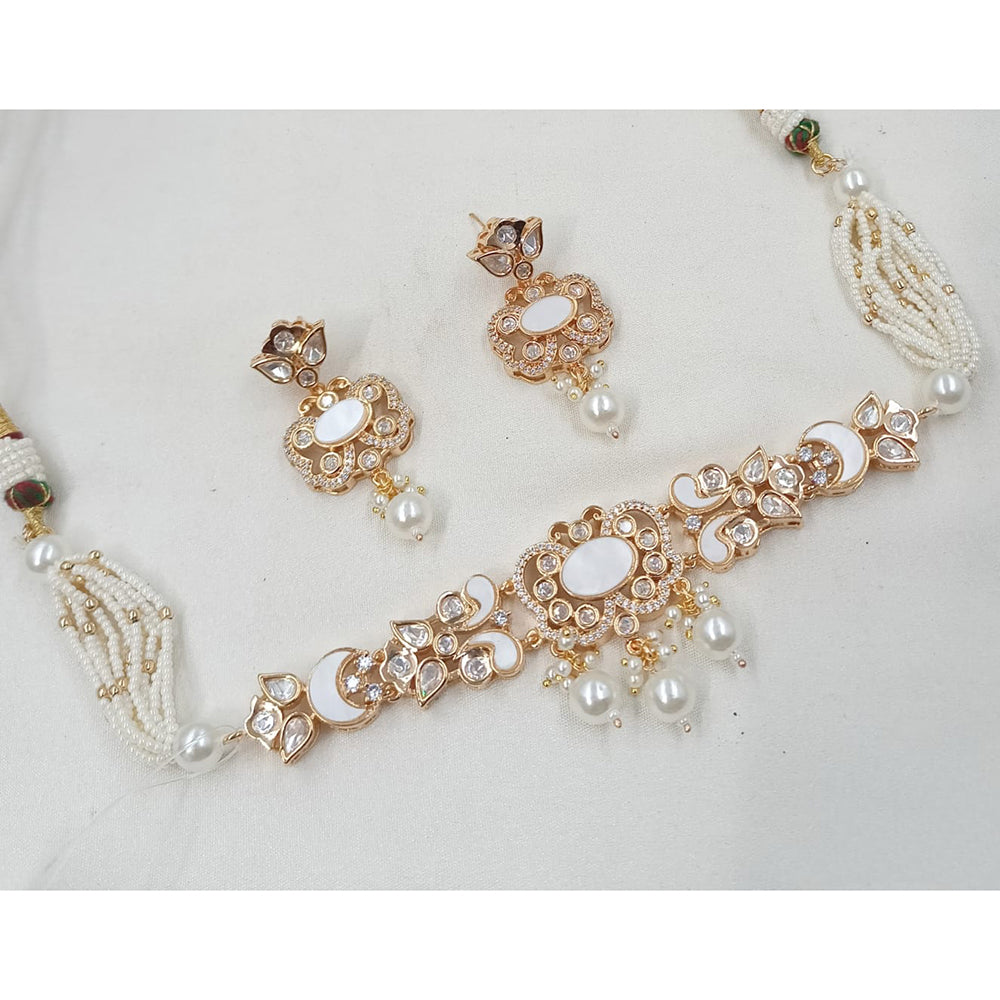 NAFJ Austrian And Crystal Stone Necklace Set