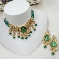 NAFJ Delicate Crystal Stone And Pearl Choker Necklace Set