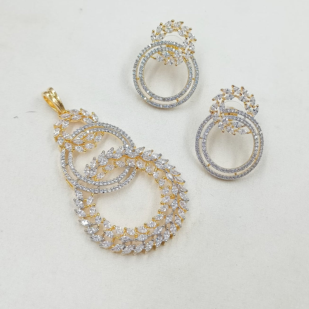 NAFJ Royal American Diamond Pendant Set