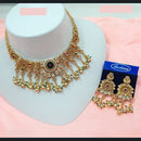 NAFJ Royal Pota Stone And Pearl Choker Necklace Set