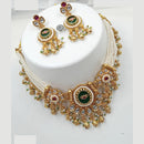 NAFJ Royal Pota Stone And Pearl Choker Necklace Set