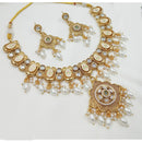 NAFJ Royal Pota Stone And Pearl Meenakari Necklace Set