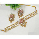 NAFJ Royal Pota Stone And Pearl Choker Necklace Set