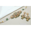 NAFJ Royal Pota Stone And Pearl Meenakari Choker Necklace Set