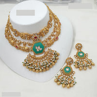 NAFJ Royal Pota Stone And Pearl Choker Necklace Set