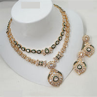 NAFJ Heritage Polki Kundan And Meenakari Necklace Set