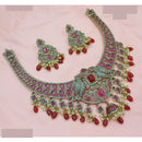 NAFJ Royal Pota Stone And Austrian Pearl Necklace Set