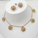 NAFJ Royal Pota Stone And Pearl Necklace Set