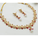 NAFJ Royal Pearl And Meenakari Necklace Set