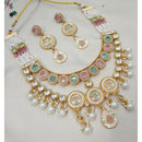 NAFJ Royal Pota Stone And Pearl Necklace Set