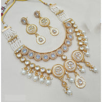 NAFJ Royal Pota Stone And Pearl Necklace Set