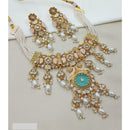 NAFJ Royal Pota Stone And Pearl Meenakari Necklace Set