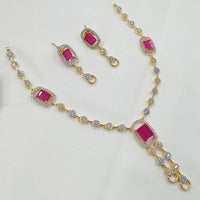 NAFJ Luxury American Diamond Necklace Set