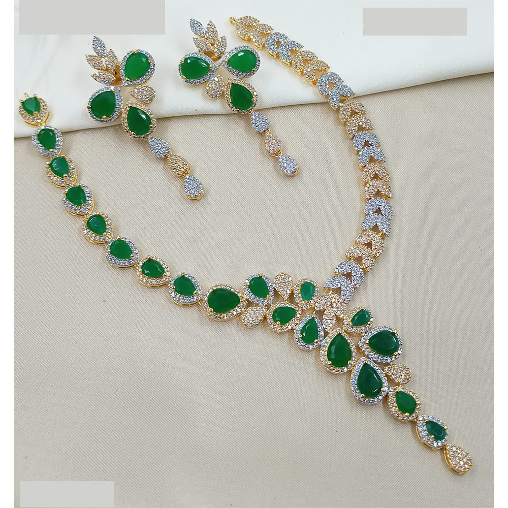 NAFJ Luxury American Diamond Necklace Set