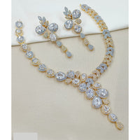 NAFJ Luxury American Diamond Necklace Set