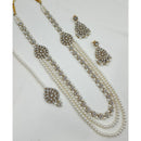NAFJ Premium Austrian Stone And Pearl Designer Long Necklace Set