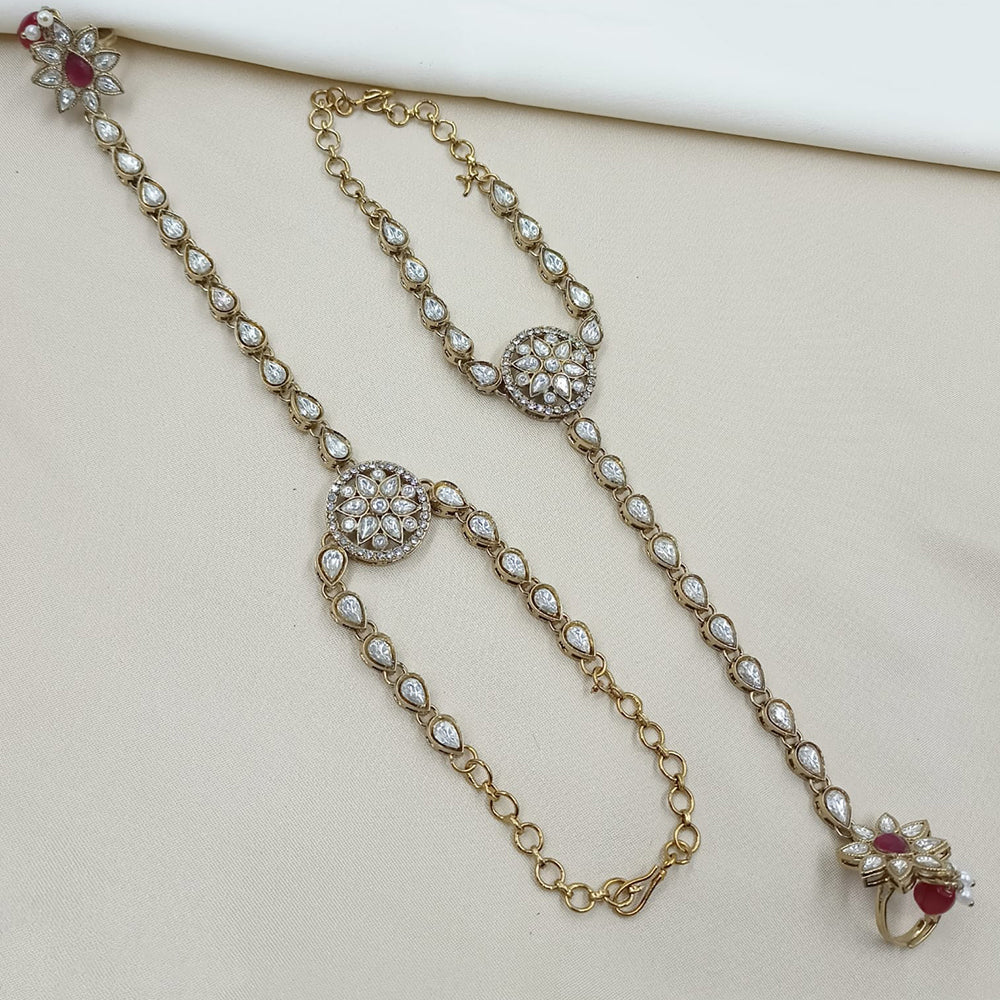 NAFJ Sparkling Crystal And Austrian Stone Designer Hand Harness