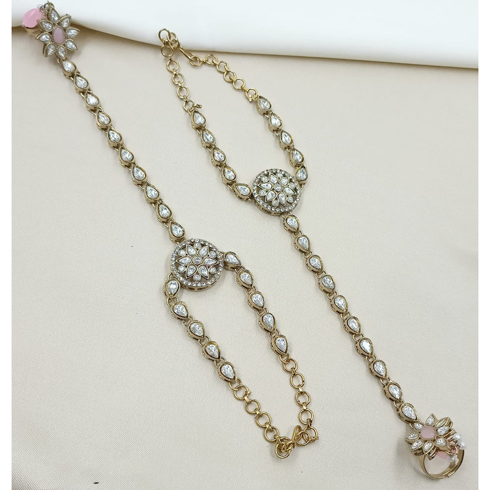 NAFJ Sparkling Crystal And Austrian Stone Designer Hand Harness