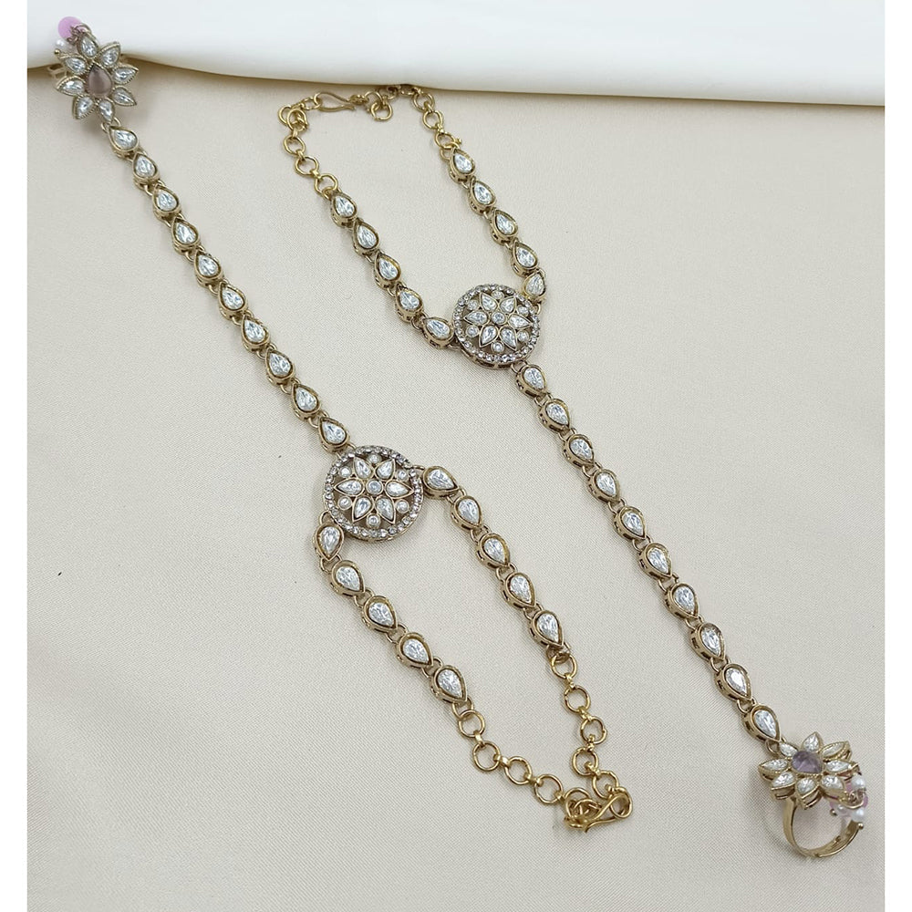 NAFJ Sparkling Crystal And Austrian Stone Designer Hand Harness