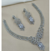 NAFJ Sparkling American Diamond Designer Necklace Set