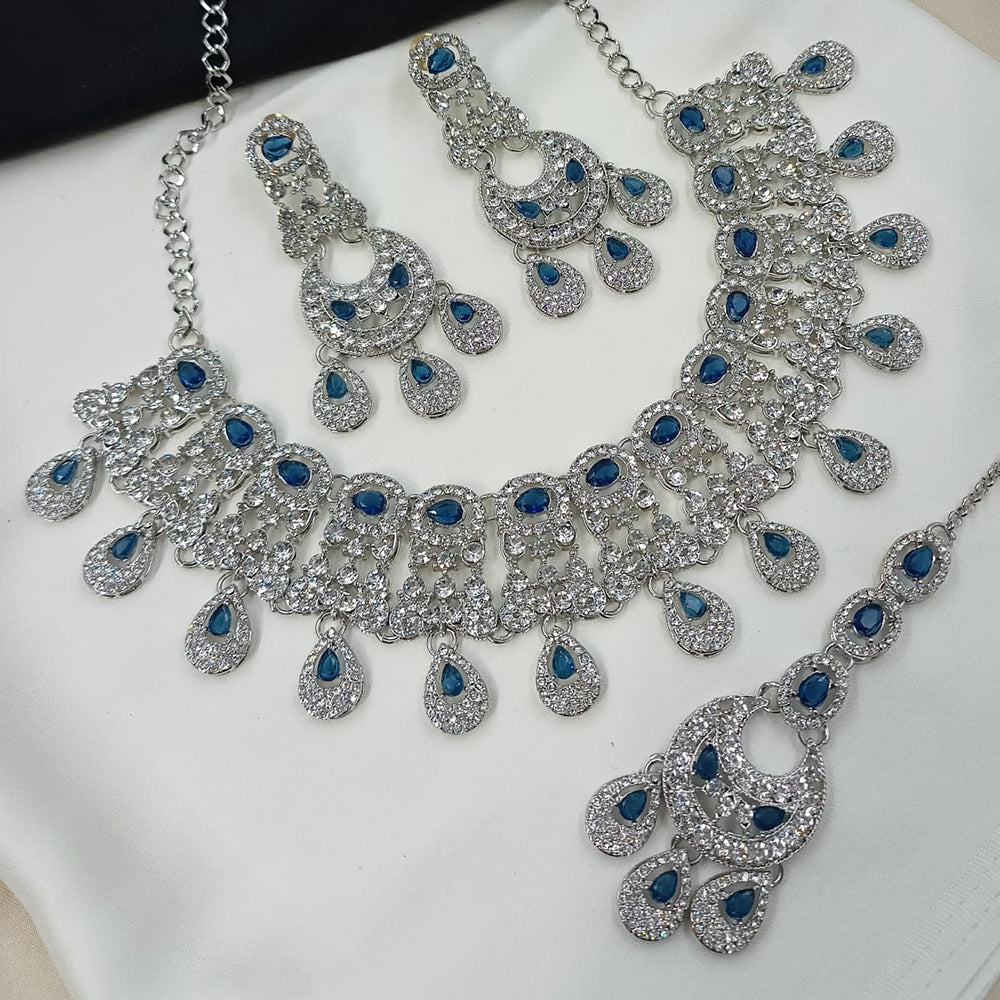 NAFJ Pota Ston And Austrian Stone Necklace Set