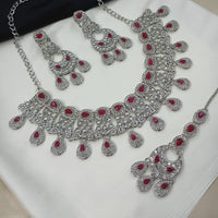 NAFJ Pota Ston And Austrian Stone Necklace Set