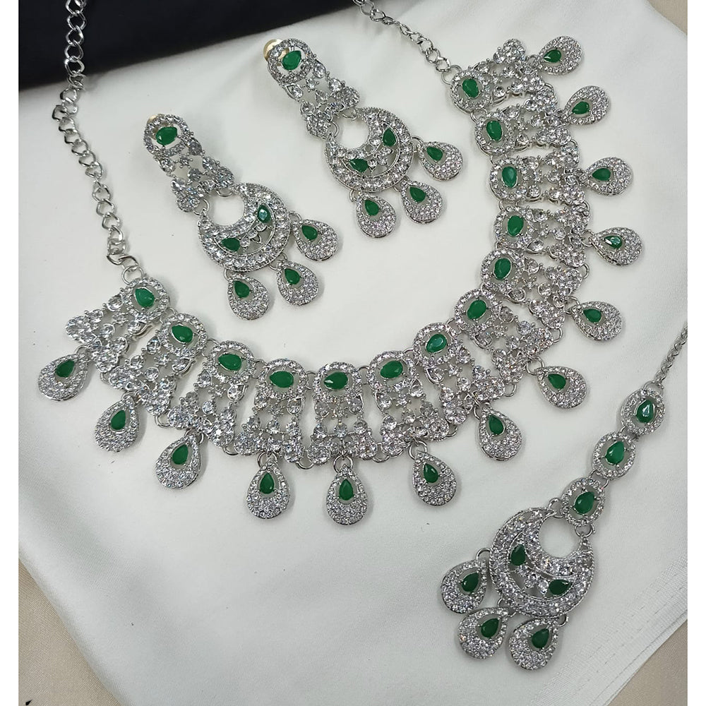 NAFJ Pota Ston And Austrian Stone Necklace Set