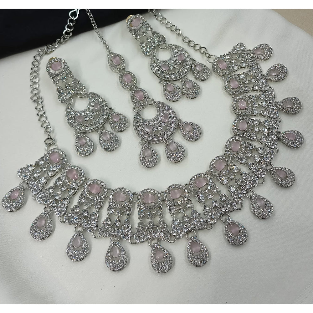 NAFJ Pota Ston And Austrian Stone Necklace Set