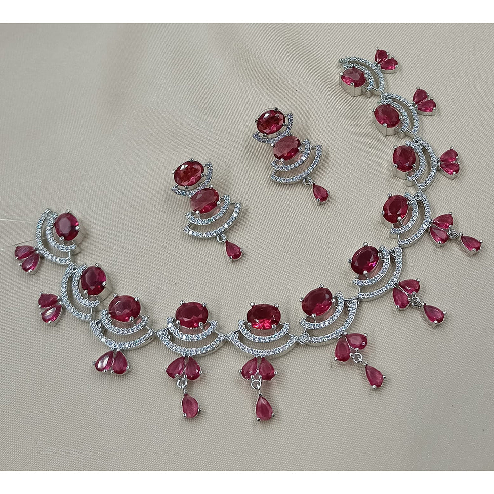 NAFJ Designer American Daimond Necklace Set