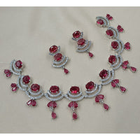 NAFJ Designer American Daimond Necklace Set