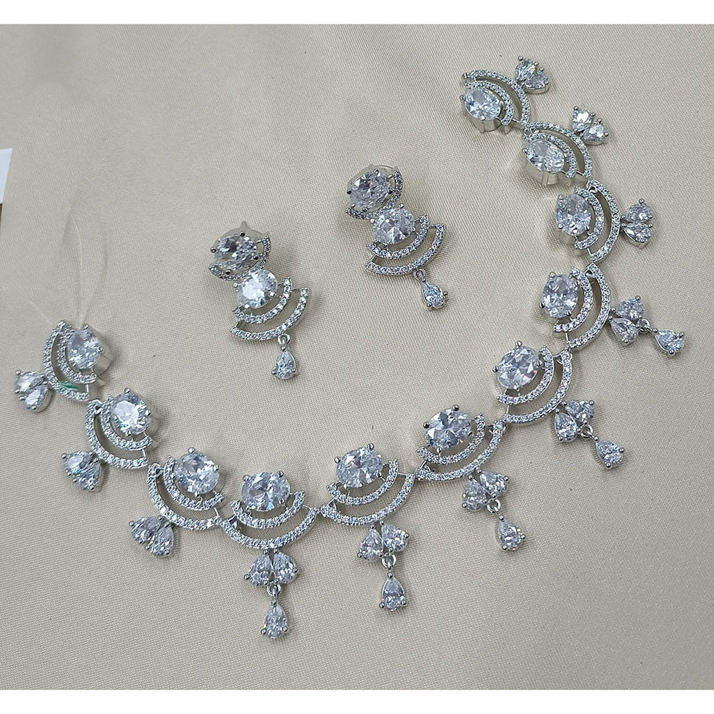 NAFJ Designer American Daimond Necklace Set