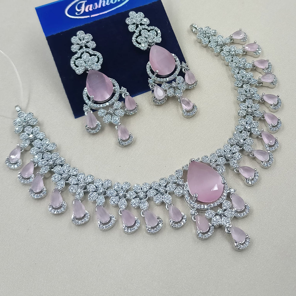 NAFJ Designer American Daimond Necklace Set