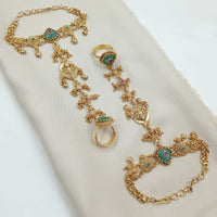 NAFJ Pota Stone And Pearl Designer Hand Harness