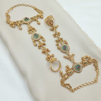 NAFJ Pota Stone And Pearl Designer Hand Harness
