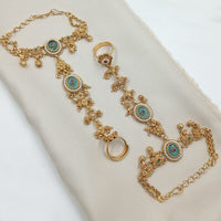 NAFJ Pota Stone And Pearl Designer Hand Harness