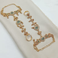 NAFJ Pota Stone And Pearl Designer Hand Harness