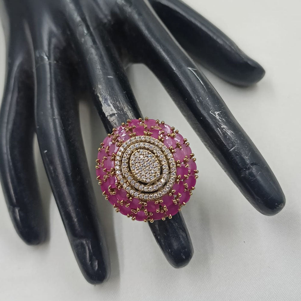 NAFJ Royal Pota Stone And Austrian Stone Finger Ring