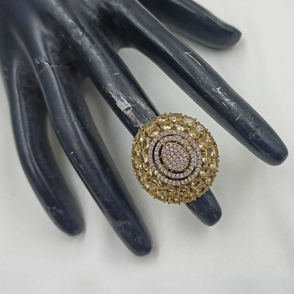 NAFJ Royal Pota Stone And Austrian Stone Finger Ring