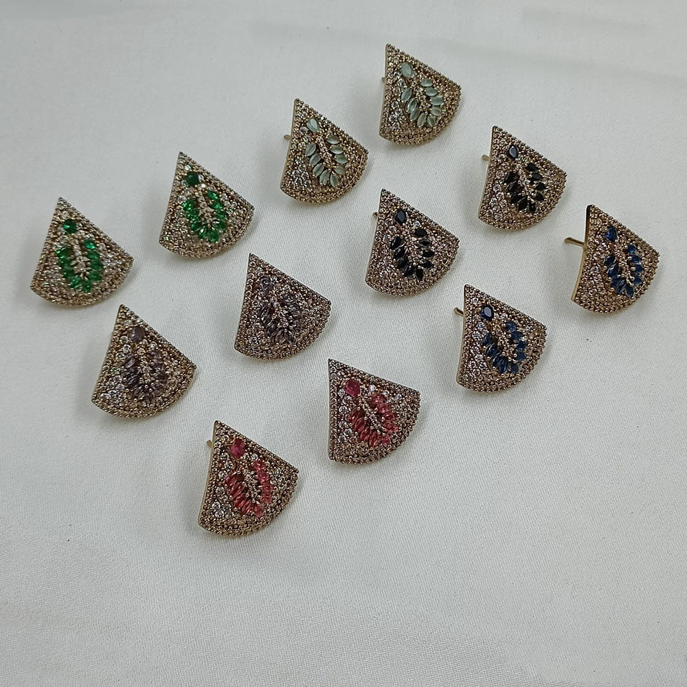 NAFJ Designer Pota Stone And Austrian Stone Studs