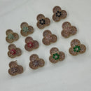 NAFJ Designer Pota Stone And Austrian Stone Studs